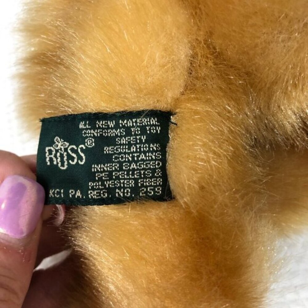 Russ Berrie "Pennington" Caramel Plush Teddy Bear - Picture 6 of 7